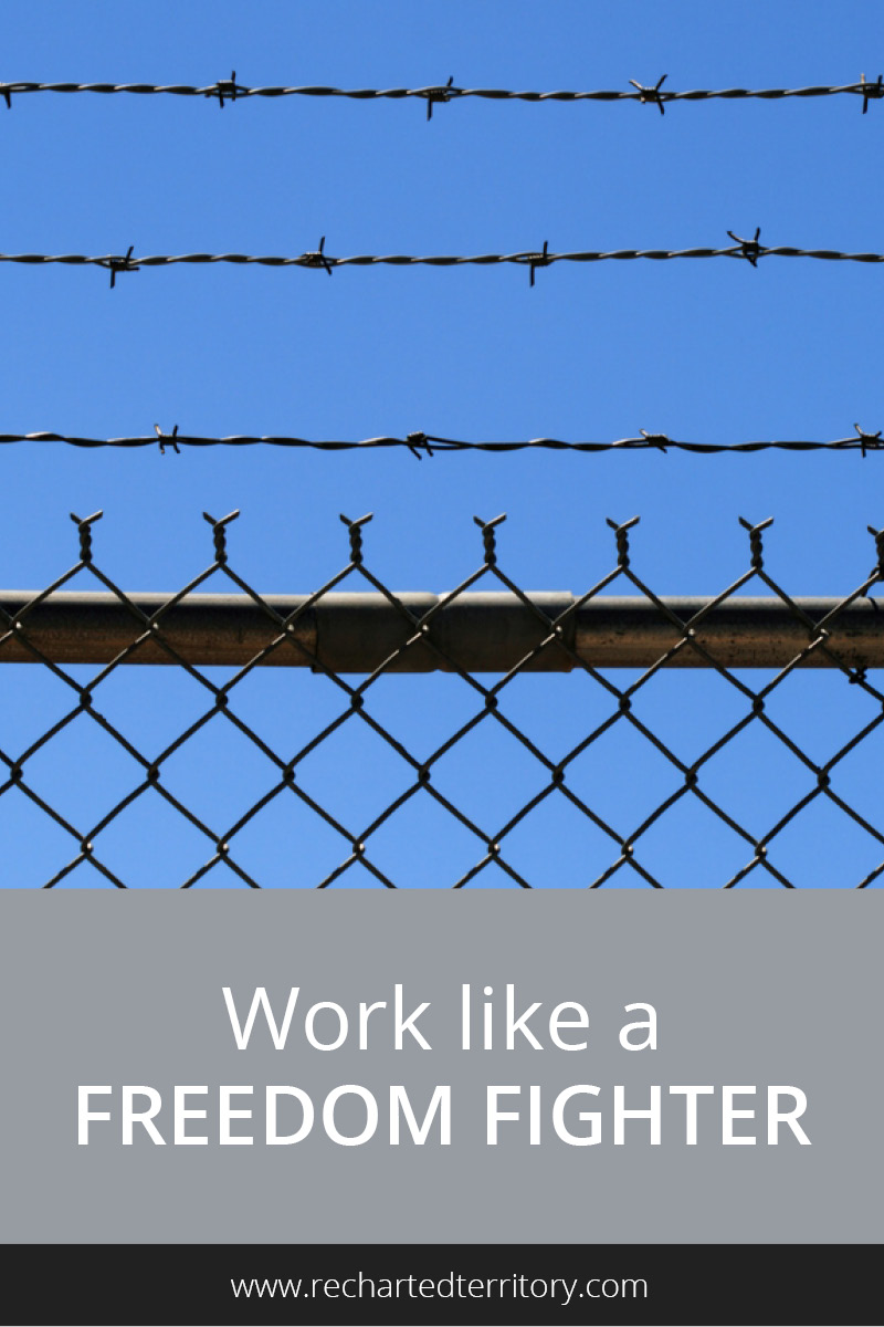 Work like a freedom fighter
