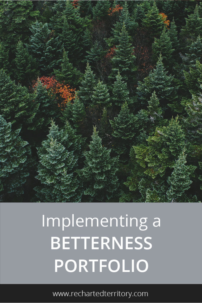 Implementing a betterness portfolio